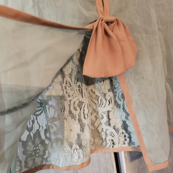 Ryu Anthropologie Lace/Chiffon 3 Bows Tank Blouse (S) - Picture 9 of 15